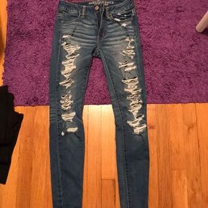 Ripped America Eagle Jeans